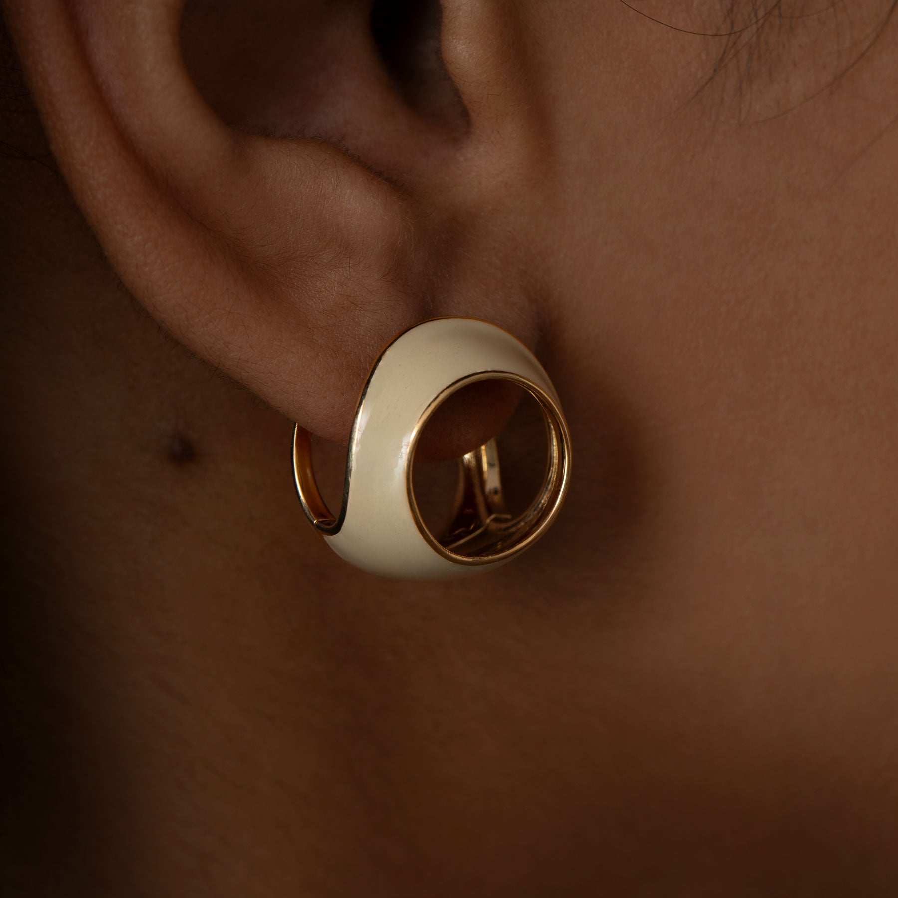 Echo Enamel Cut Out Ball Statement Earrings - Trendy Boho Jewelry for Women, Perfect for Parties, Weddings & Everyday Wear