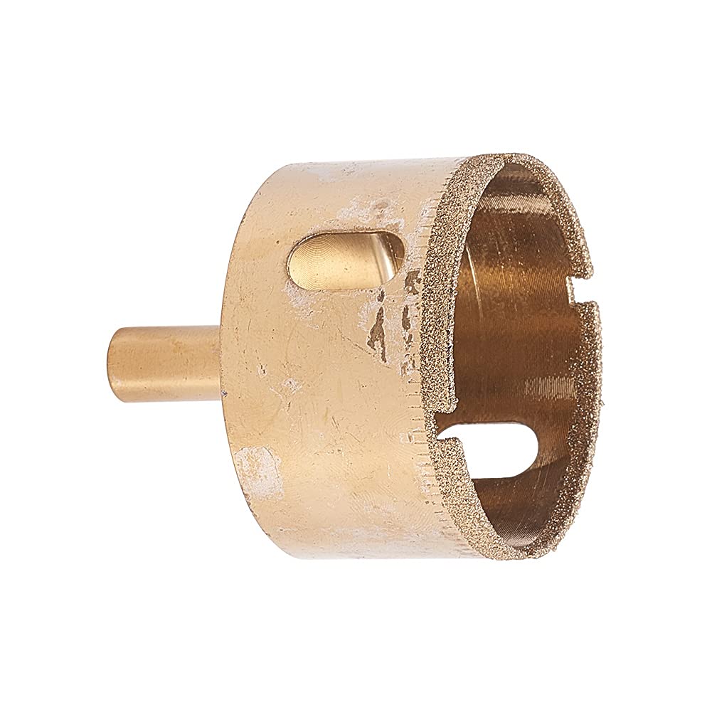 Auniwaig 50mm Diamond Drill Bit Set - Hollow Core Hole Saw for Tile, Glass, Marble, Granite & Ceramic - Gold Tone (1 Piece) - Perfect for Bathroom Renovation, DIY Projects & Professional Tiling Work