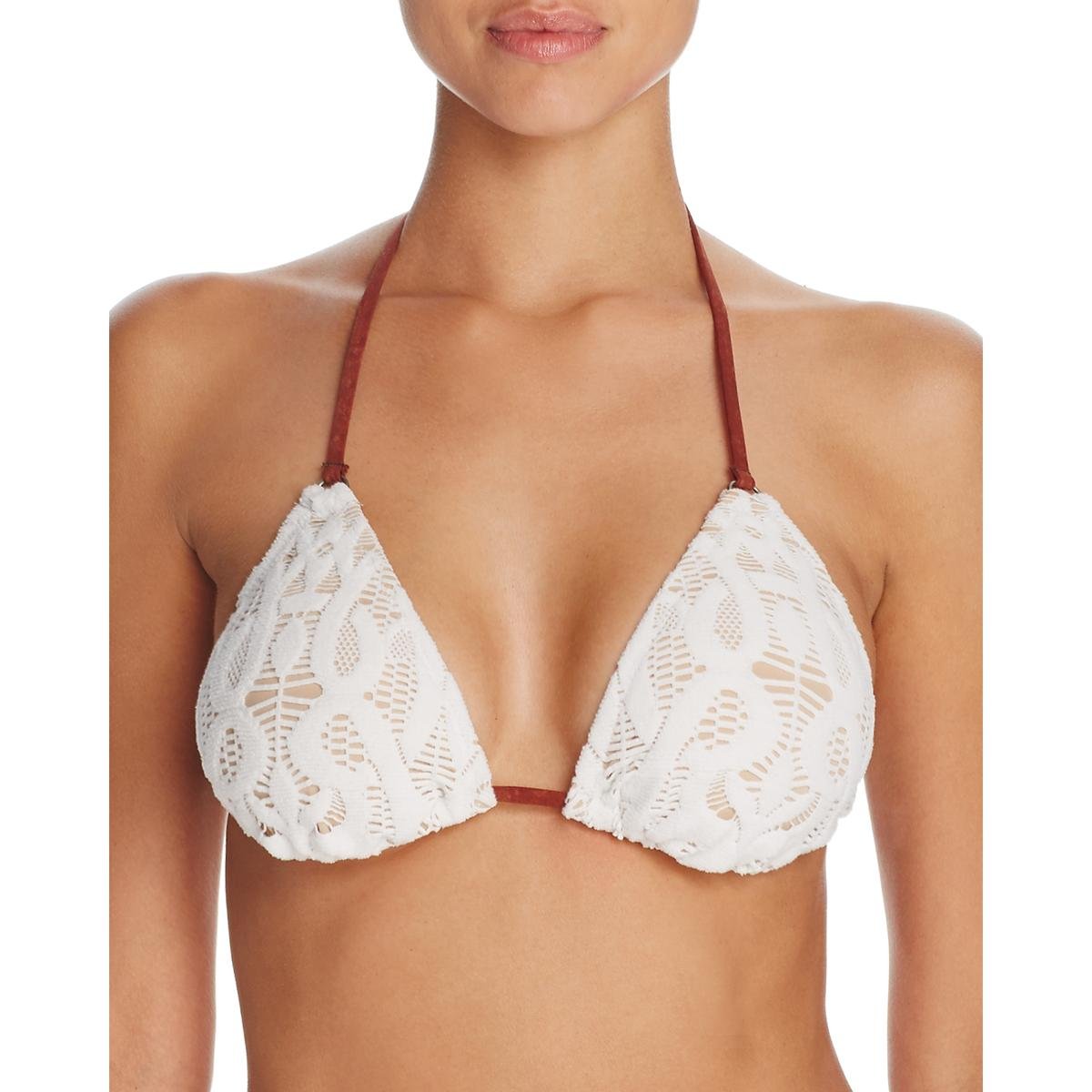 Nanette Lepore Women's Triangle Halter Bikini Top - Sexy Swimwear for Beach, Pool & Vacation | Adjustable Ties & Comfortable Fit