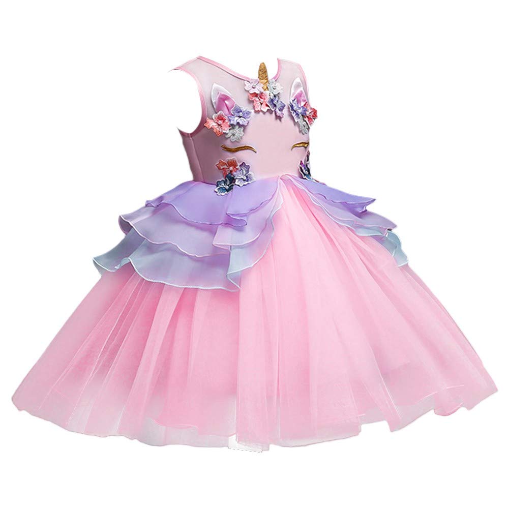 Unicorn Princess Costume for Girls - Sparkly Tulle Dress with Headband for Birthday Party, Pageant, Christmas & Halloween Outfits | Perfect for Dress-Up, Photo Shoots & Special Occasions