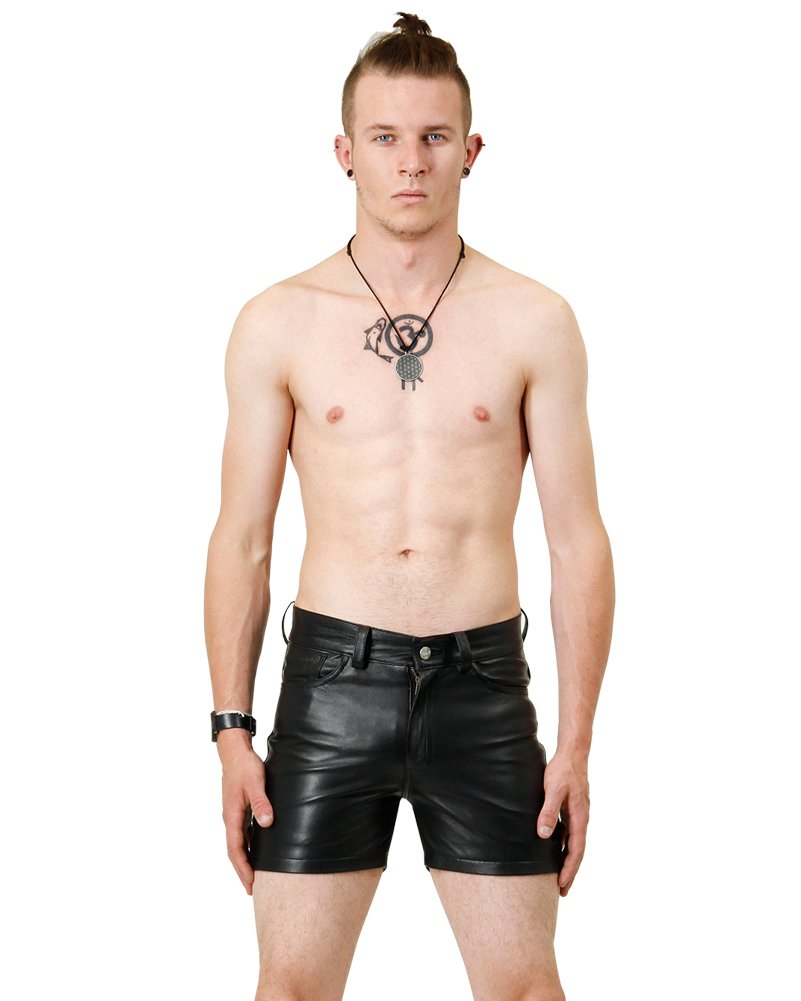 Bockle® Men's Aniline Leather Shorts - 16