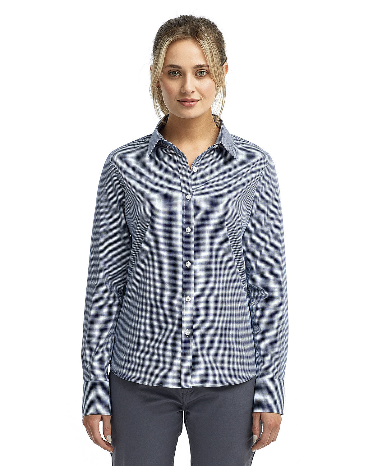 Reprime RP320 Women's Long Sleeve Cotton Gingham Shirt - Artisan Collection | Casual Office Wear, Spring Layering & Countryside Outings