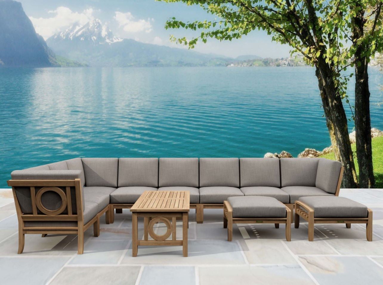 Anderson Teak Natsepa Rectangular Coffee Table DS 704 - Solid Teak Wood Modern Outdoor Patio Furniture for Living Room, Garden & Poolside Decor