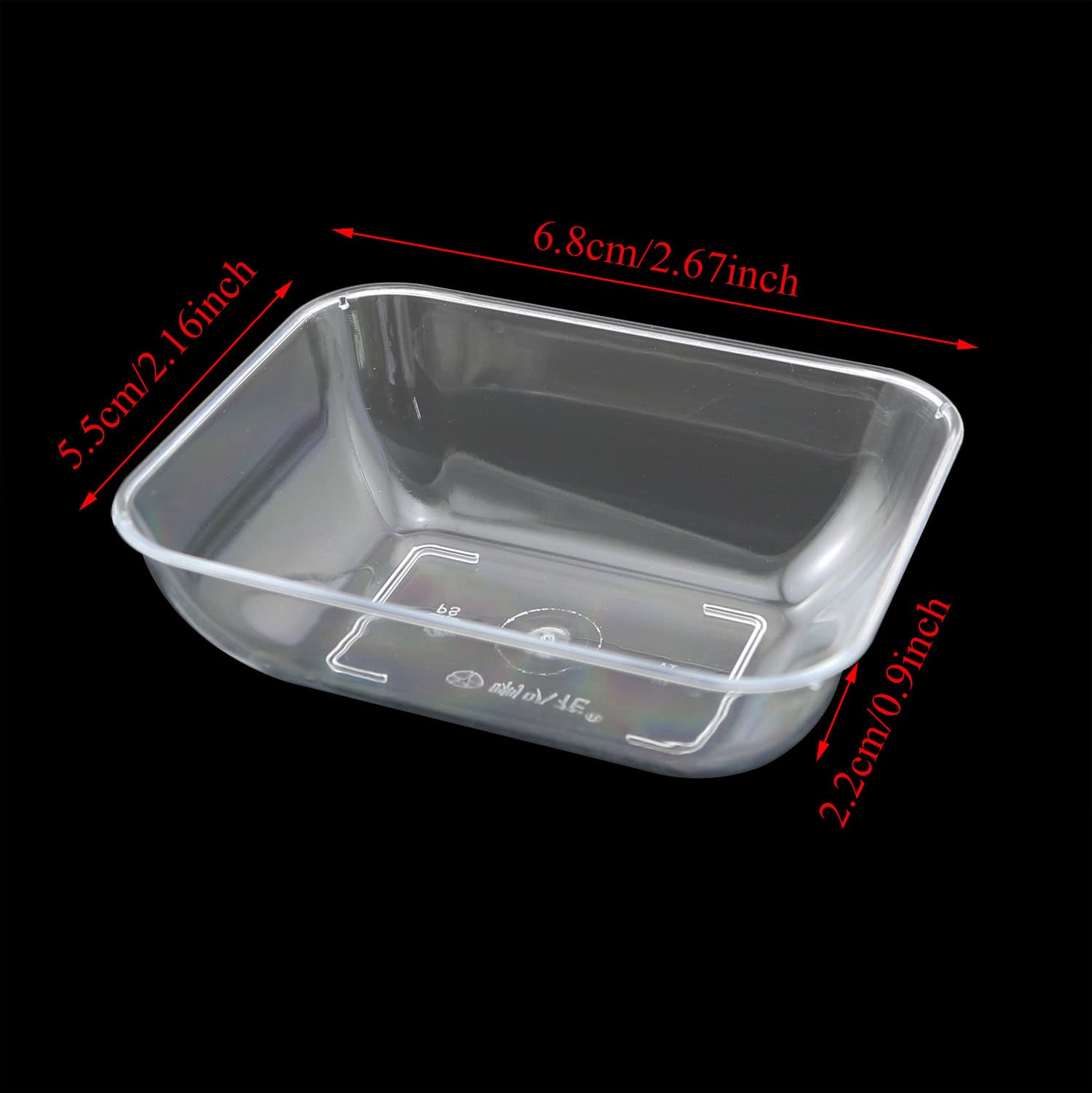 30-Pack Clear Plastic Disposable Sauce Cups - Rectangle Dipping Bowls for Soy Sauce, Condiments & Soups - Perfect for Home, Restaurants & Party Catering Supplies