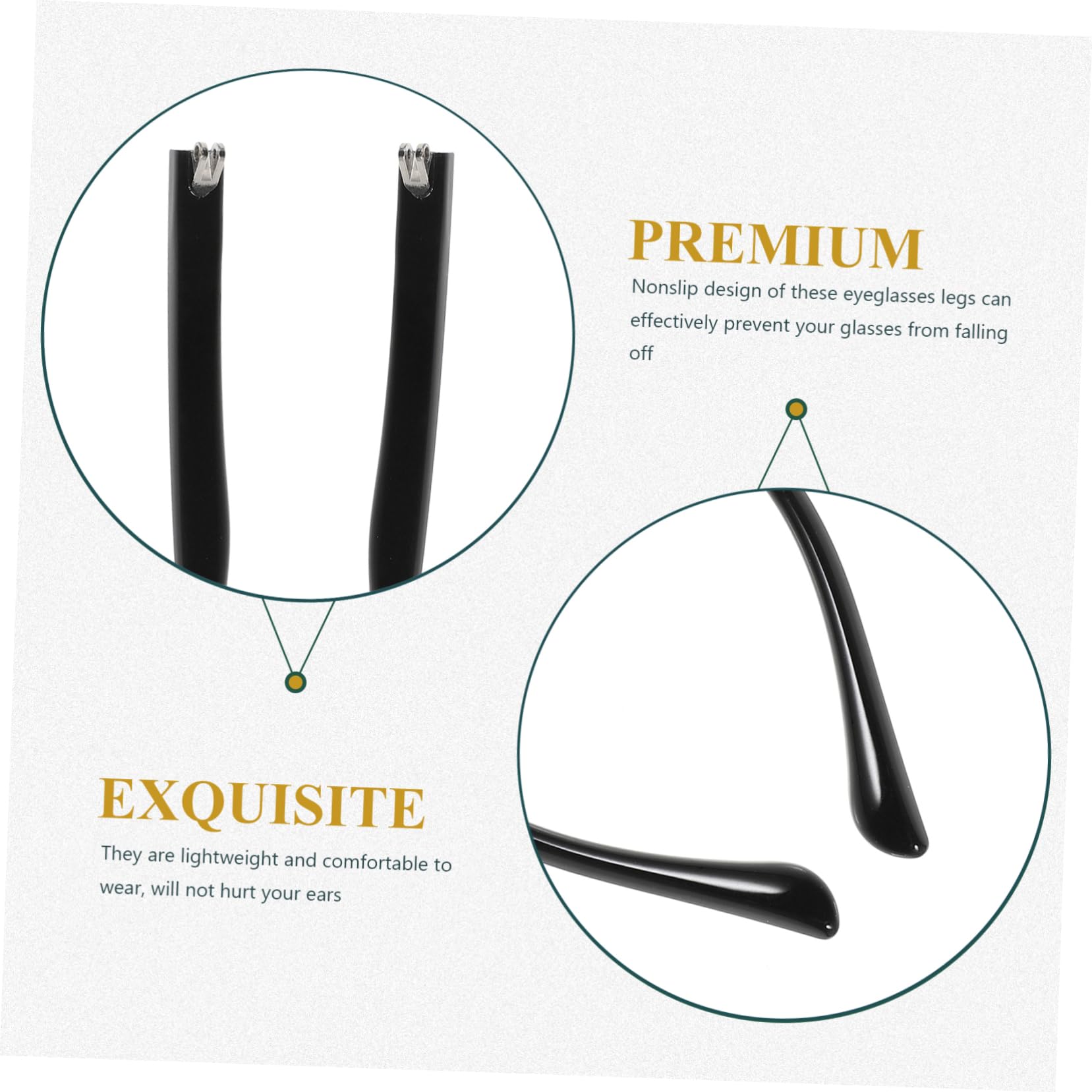 **MAGICLULU Universal Metal Glasses Replacement Arms – Durable Glasses Repair Kit for Eyewear Accessories & Replacement Parts – Perfect for Broken Temple Repair at Home, Office, or Travel**