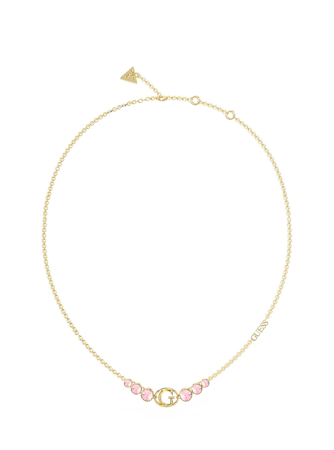Elegant Gold Rivoli Pink Logo Necklace for Women - Perfect for Valentine's Day Gifts, Anniversary Presents & Special Occasions