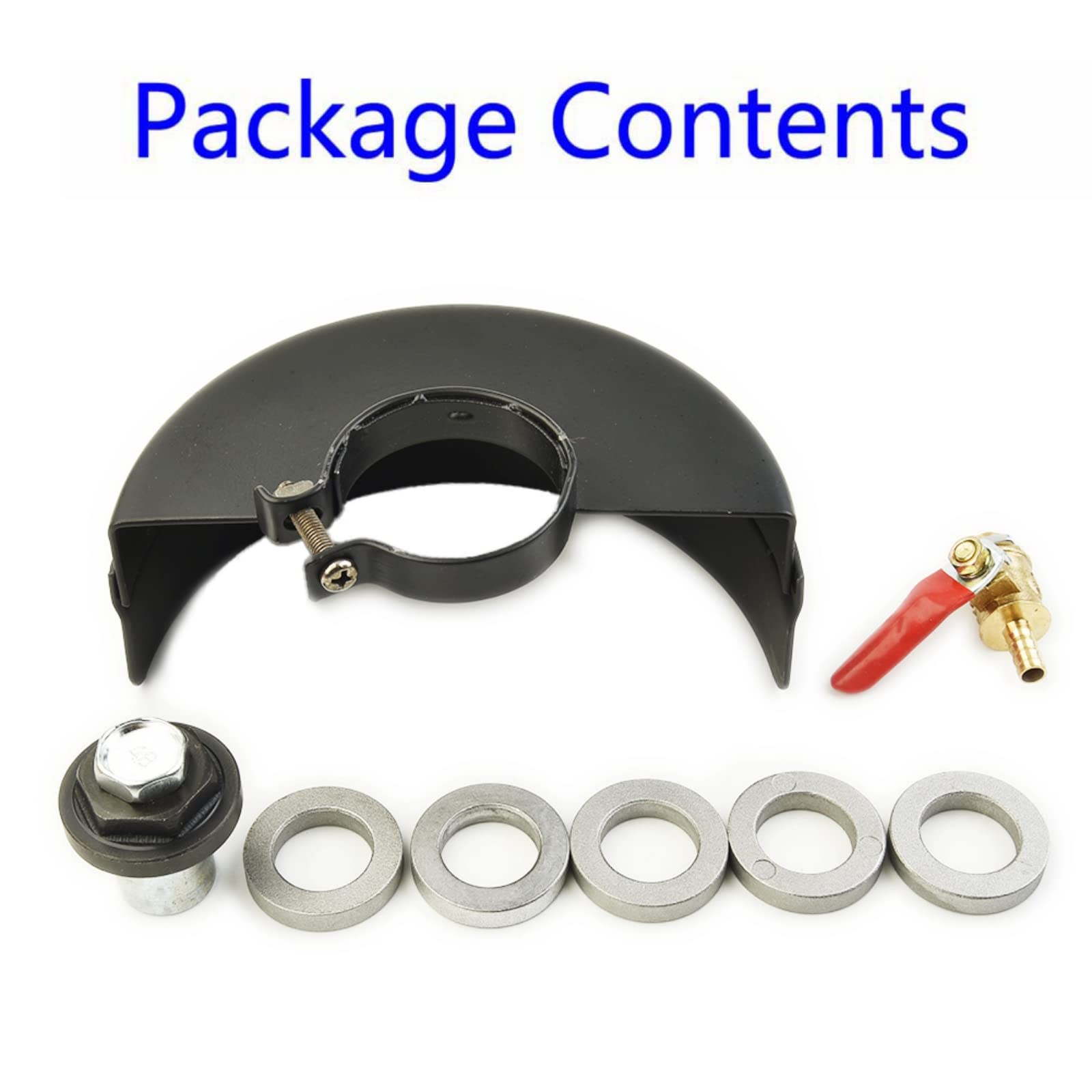 Angle Grinder to Grooving Machine Protective Cover with M10 Adapter - Safety Dust Collection Guard Kit for Water Cutting & Metalworking | Workshop & Construction Site Use