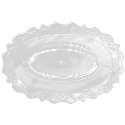 Elegant Clear Round Plastic Dinner Plates - Shatterproof Disposable Plates for Parties, Weddings, Picnics & Outdoor Dining