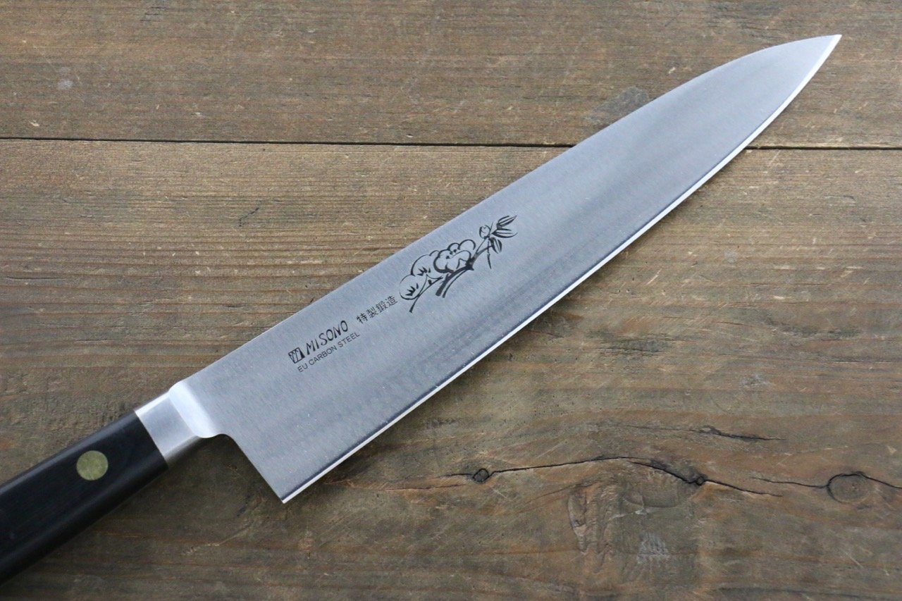 Premium Misono Swedish Steel Ume Engraved Gyuto Chef Knife 210mm - Japanese Kitchen Knife for Professional Chefs & Home Cooking, Perfect for Slicing, Dicing & Precision Cutting