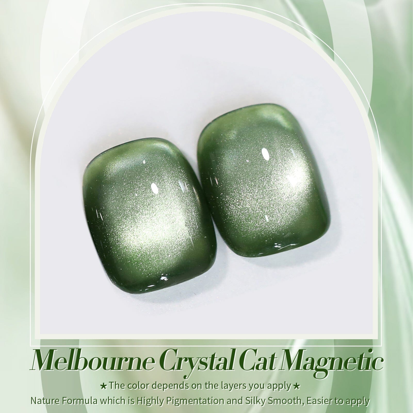 Green Cat Magnetic Gel Polish MY41 Dark Emerald 15ml - Professional Nail Art Gel for Salon & Home Manicure - Perfect for Special Occasions & Everyday Wear