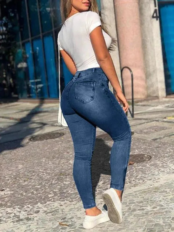 Women's Cargo Jeans with Zipper Ankle Cuffs - Stylish & Functional Pants for Outdoor Adventures, Travel & Casual Wear