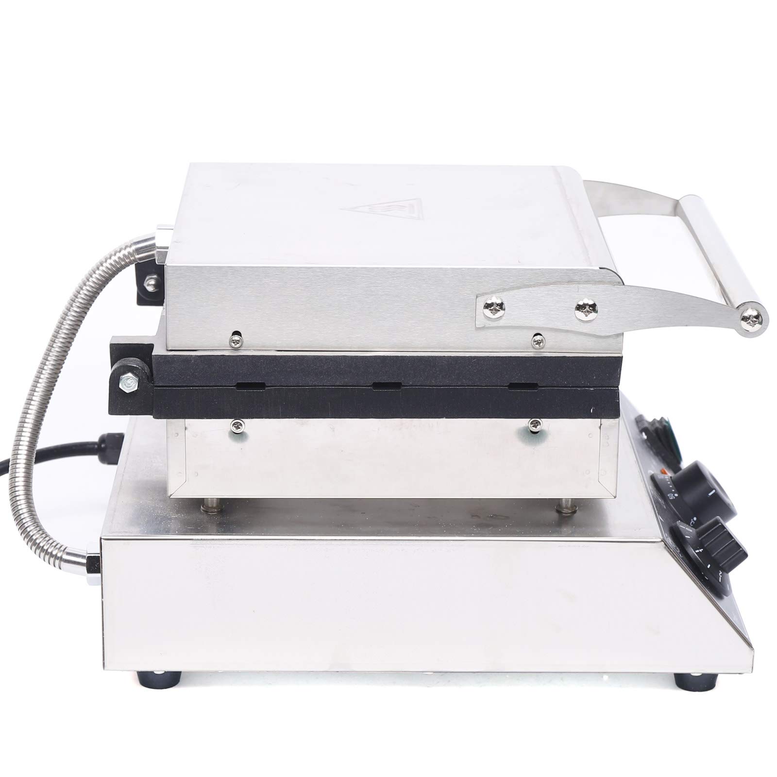 **1500W Commercial Electric Waffle Maker - 6 Square Grid Nonstick Waffle Machine with 50~300°C Temperature Control - Perfect for Breakfast, Cafes, and Restaurants**