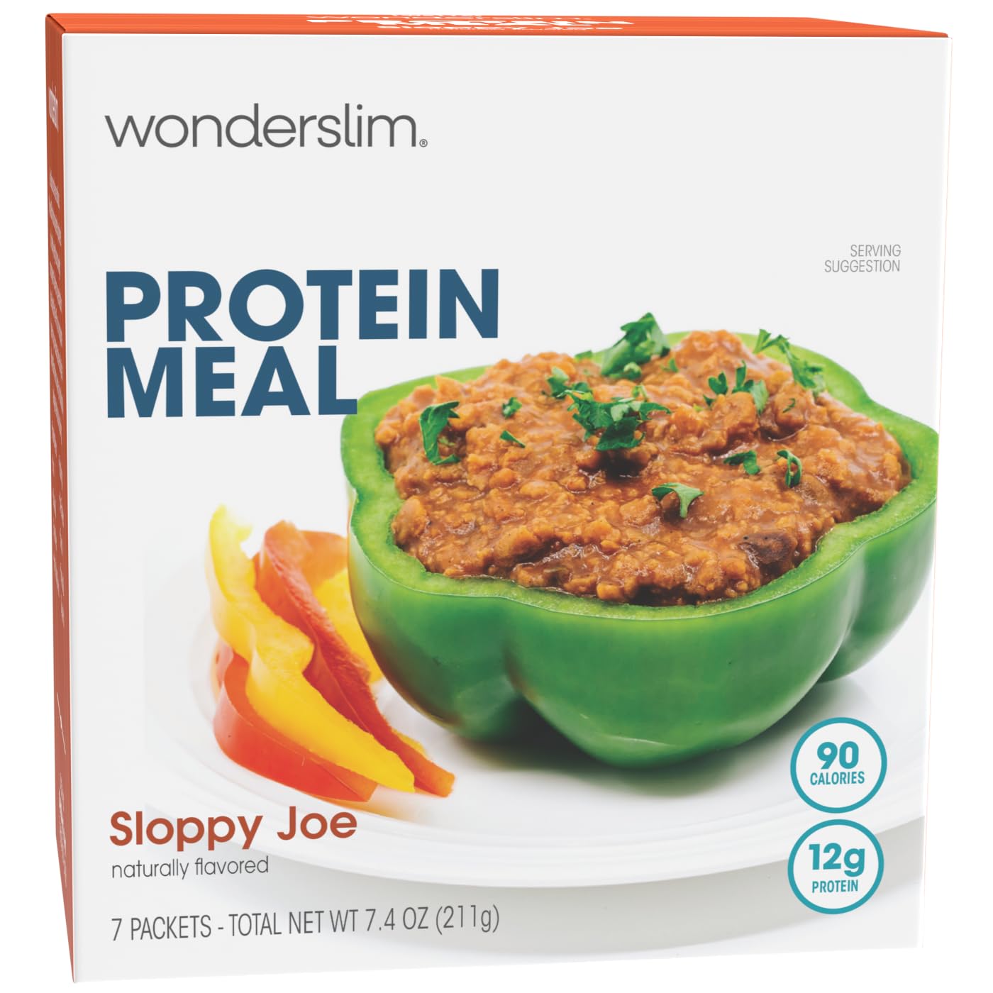 WonderSlim High Protein Sloppy Joe Mix - 12g Protein per Serving, Gluten Free, Low Carb (7 Packets) | Quick & Easy Meal Prep for Weight Loss & Healthy Lifestyle