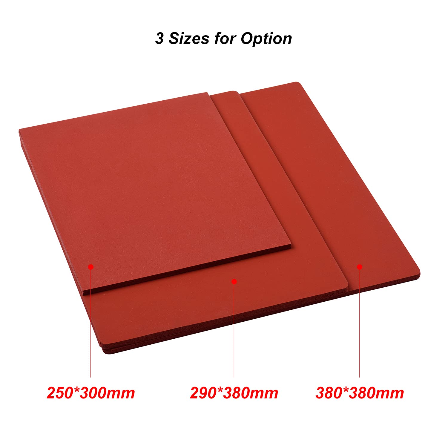 LUCHONG 380x380x8mm High-Temperature Resistant Silicone Heat Press Mat - Compatible with Cricut EasyPress 2 & Heat Transfer Machines - Perfect for T-Shirt Sublimation, DIY Crafts & Apparel Decoration