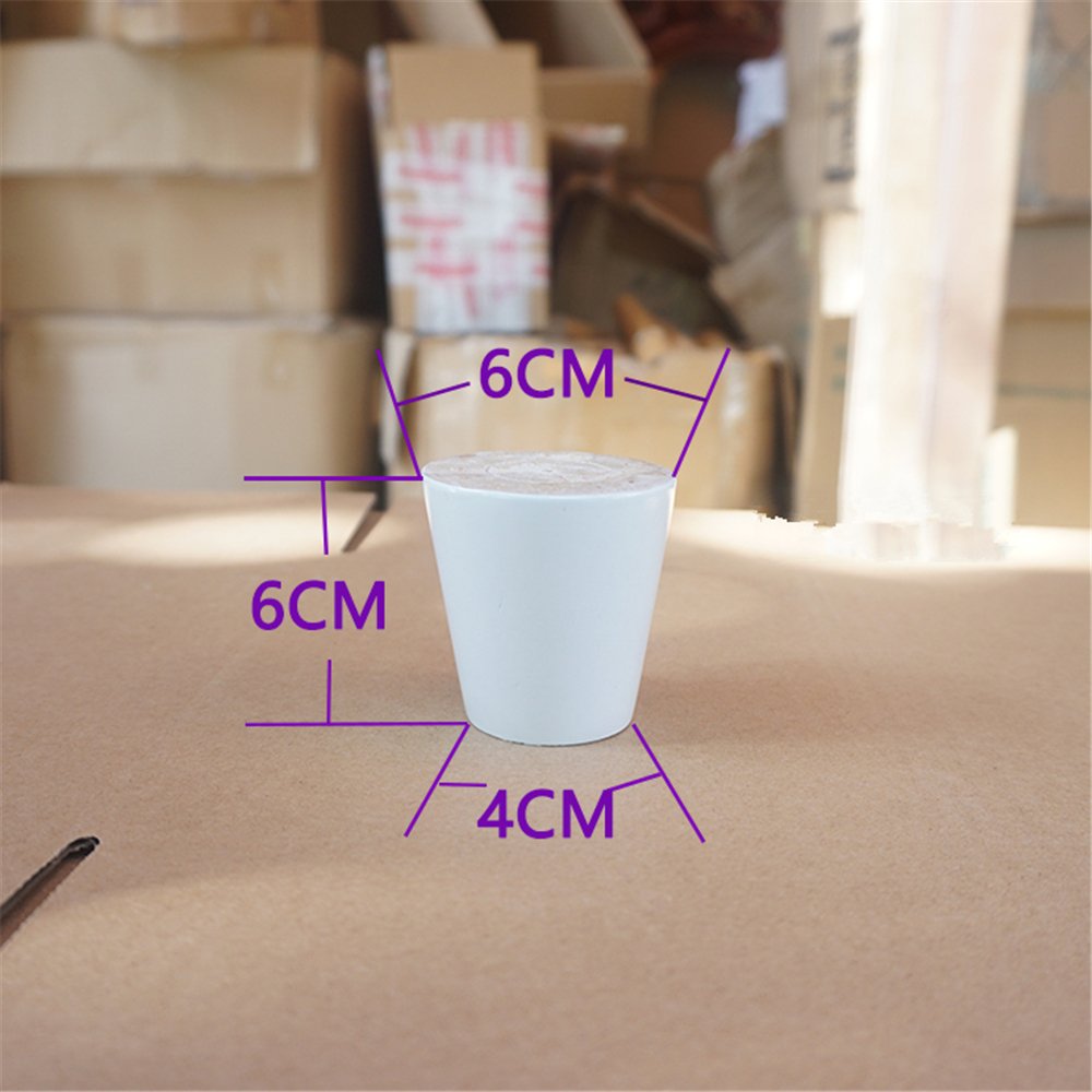 4 Pack White Wooden Conical Furniture Legs for DIY TV Stand, Sofa, Chair, Ottoman, Couch & Bed - 6cm Height - Perfect for Home Office & Living Room Decor