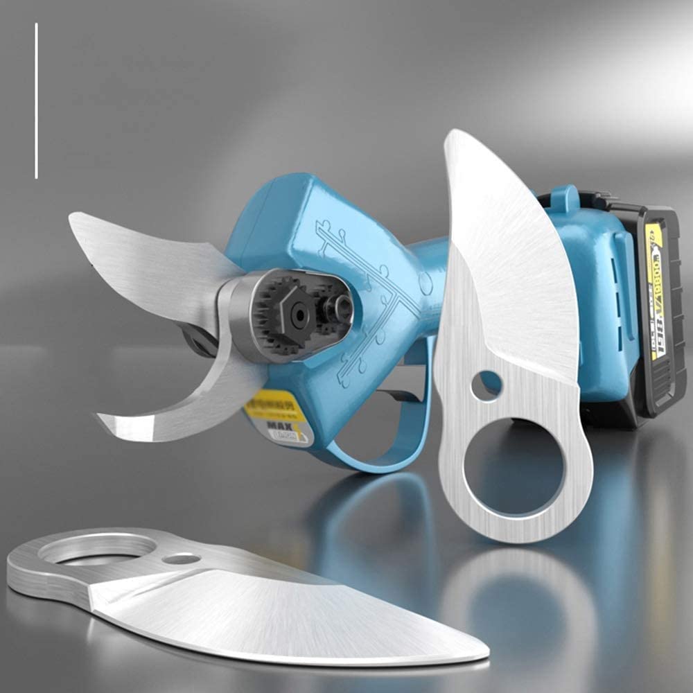 Electric Pruning Shears Cordless - Replaceable Movable Blade Scissors for Hedges, Gardens & Fruit Trees - Includes Non-Slip Gloves - Perfect for Home Gardening & Landscaping