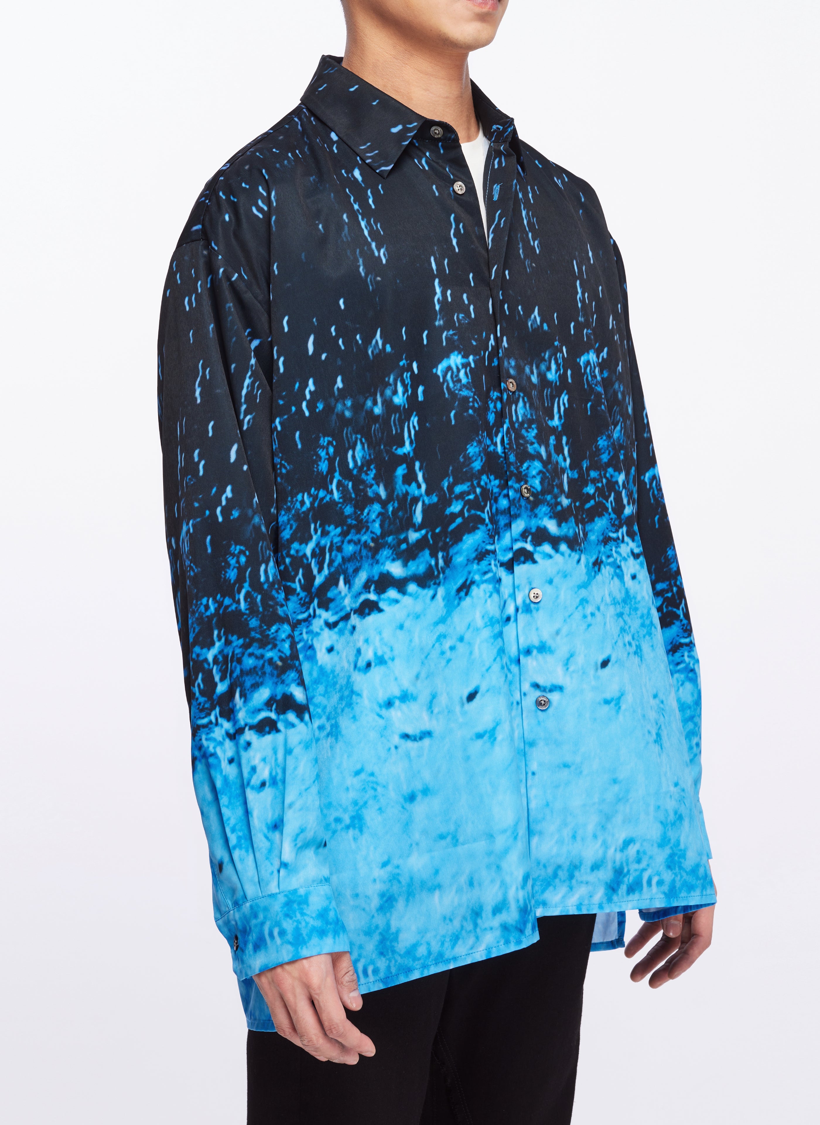 Mika Ninagawa X Initial Open Collar Shirt - Stylish Floral Print Women's Fashion Blouse for Casual Wear & Office Outfits