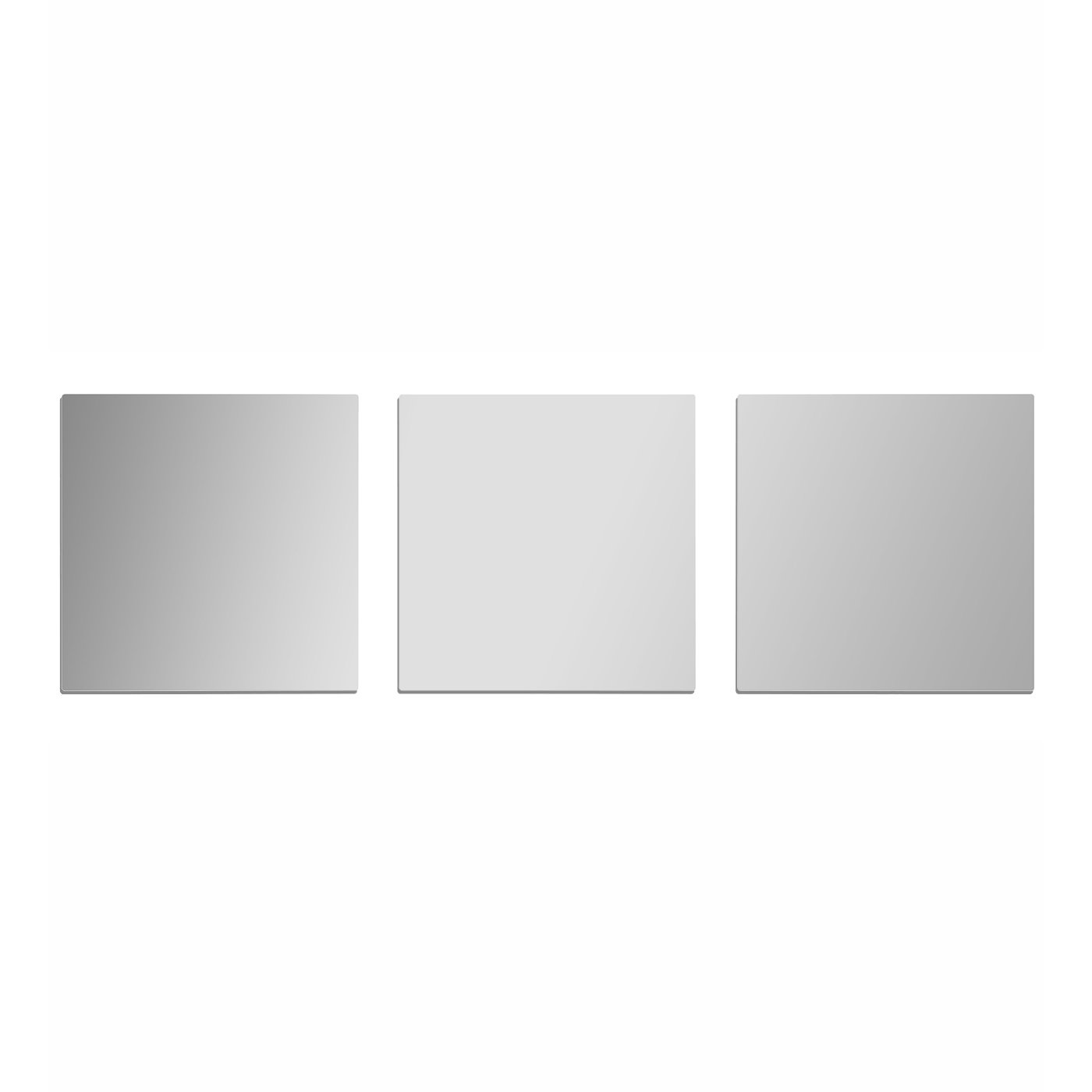 GLOSSY GALLERY 12x12 Inch Square Shatterproof Acrylic Safety Mirror Set of 3 - Unbreakable Wall Mirrors for Home Decor, Bathroom, Nursery & Classroom Safety