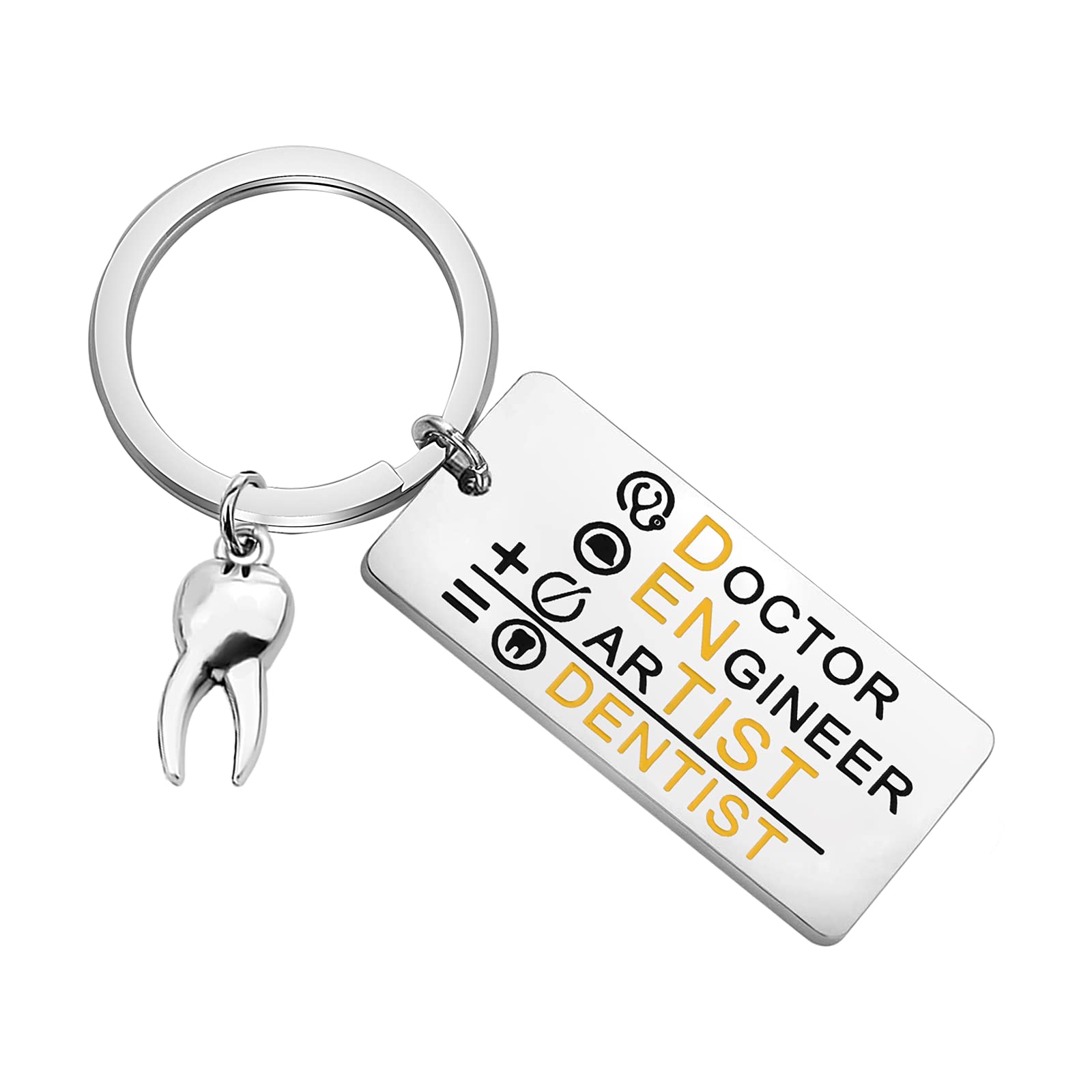 Funny Dentist Keychain - Cute Dental Hygienist Gift for Graduation, Orthodontist Jewelry - Perfect for Dental Students, Office Decor & Clinical Use