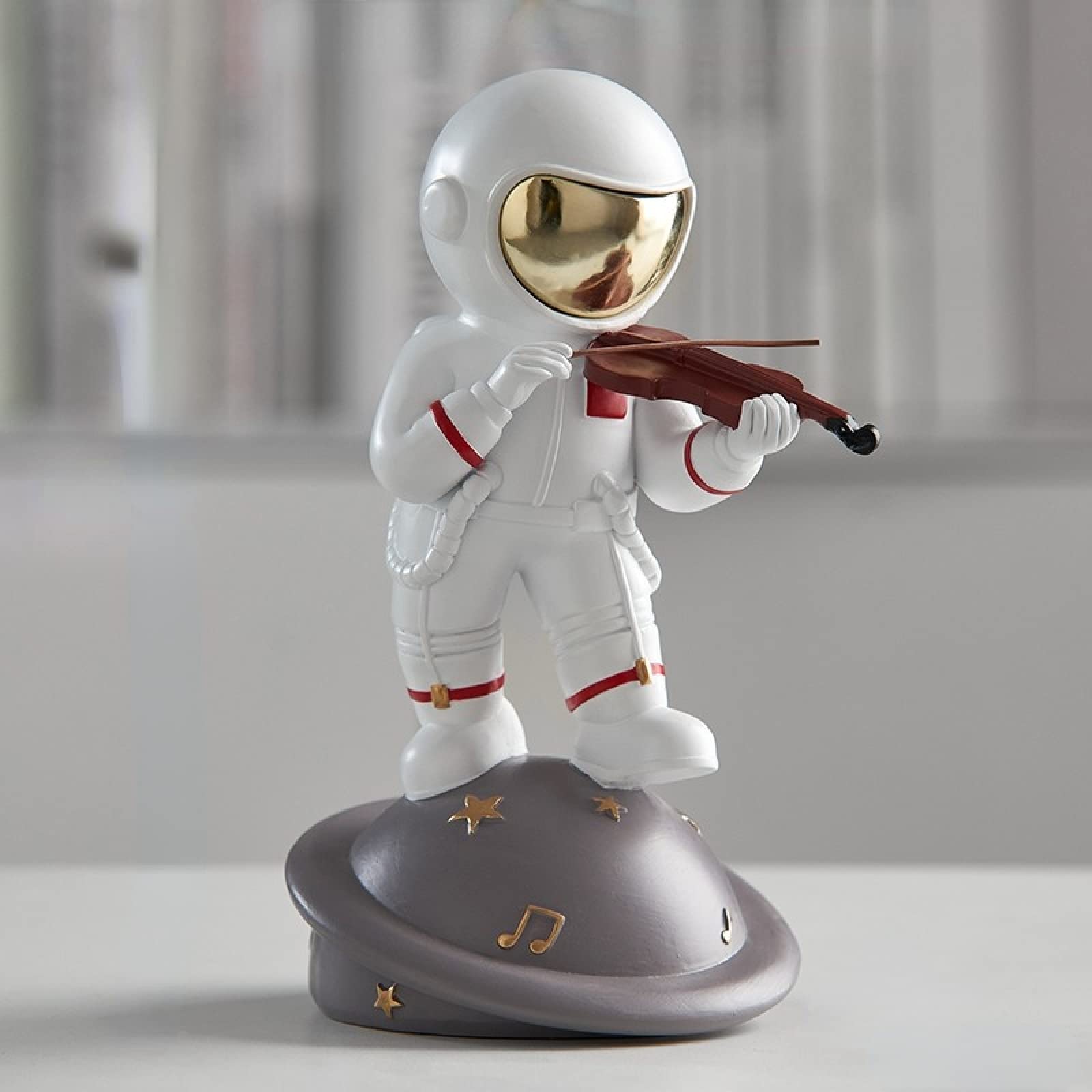 Astronaut Violin Statue - Desk Decor for Office & Home