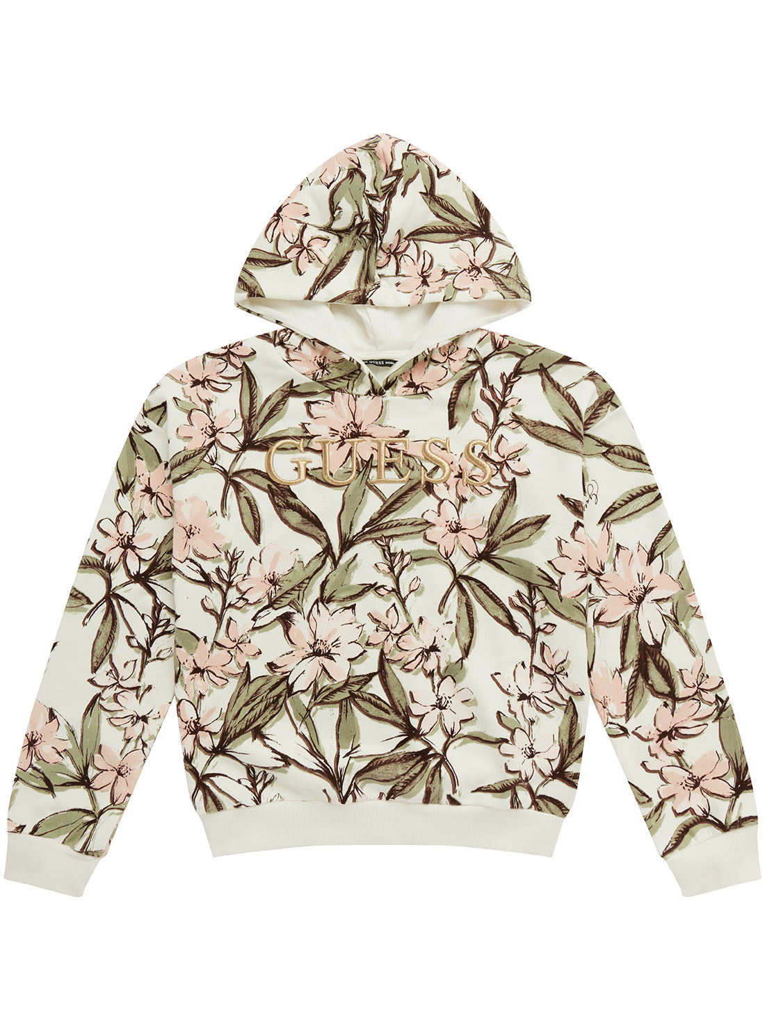 Floral Print Hooded Active Top for Women - Comfortable Workout Shirt with Zipper (Size 7-16) | Perfect for Yoga, Running & Gym