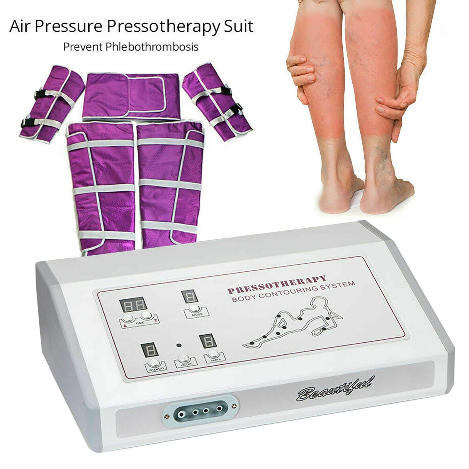 DYRABREST Air Compression Massage Suit for Body Slimming & Cellulite Reduction - Professional Pressotherapy Machine for Home Spa, Post-Workout Recovery, and Beauty Treatments