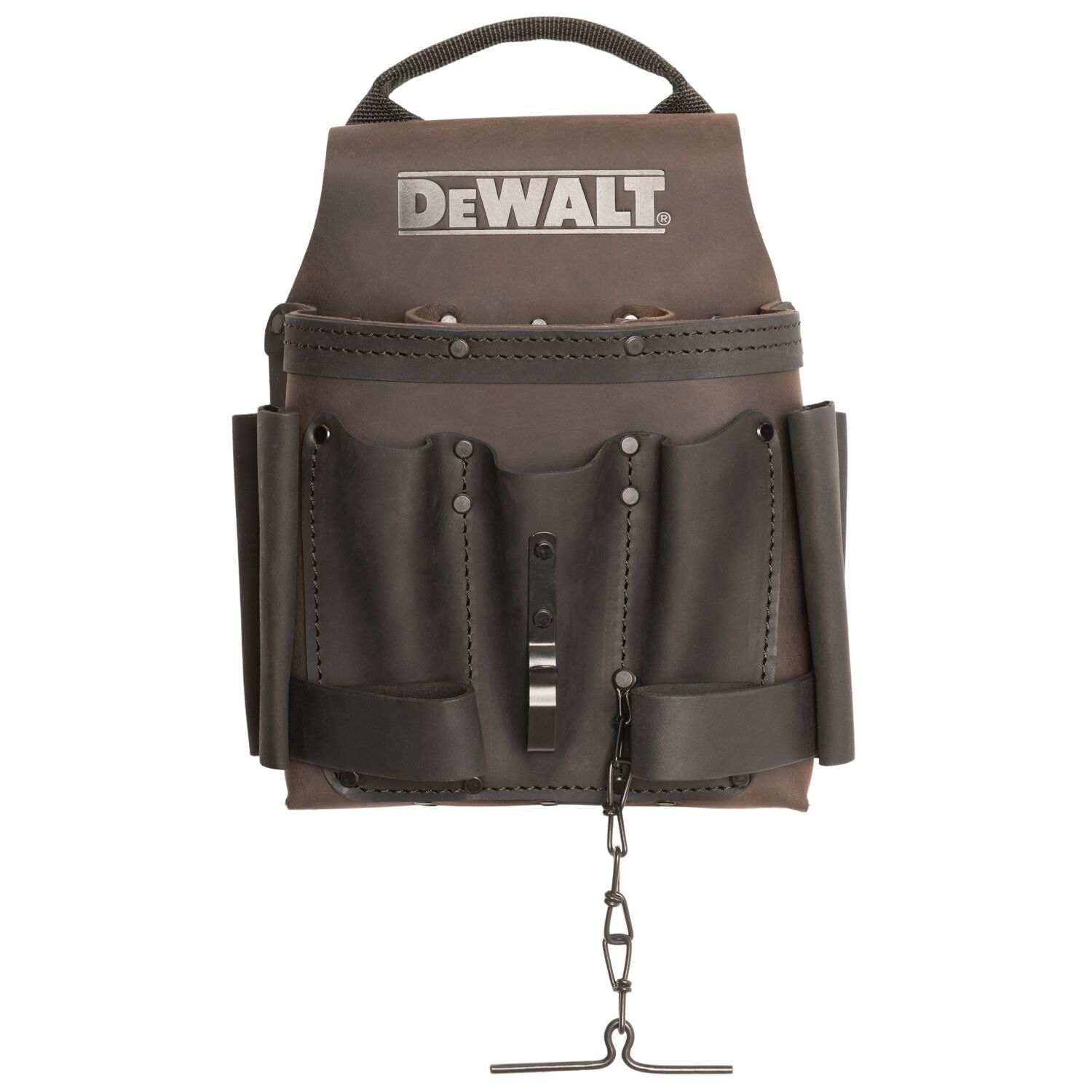 DEWALT DWST550114 Leather Electrician Tool Pouch - Durable & Adjustable for Electricians, Contractors & DIY - Perfect for Work Belts & Tool Organization (2023 Model)
