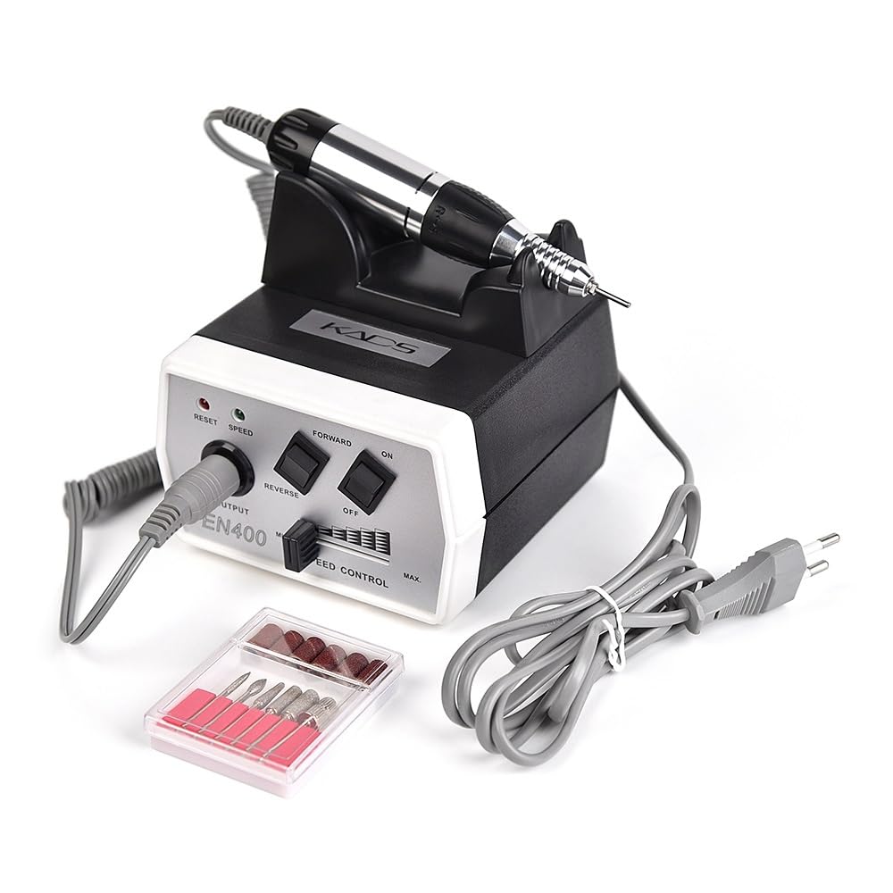 Professional Electric Nail Drill Machine - 30000 RPM Low Heat Low Noise Nail File for Acrylic Manicure & Pedicure - Black 110V - Perfect for Salon, Home & Travel Nail Care