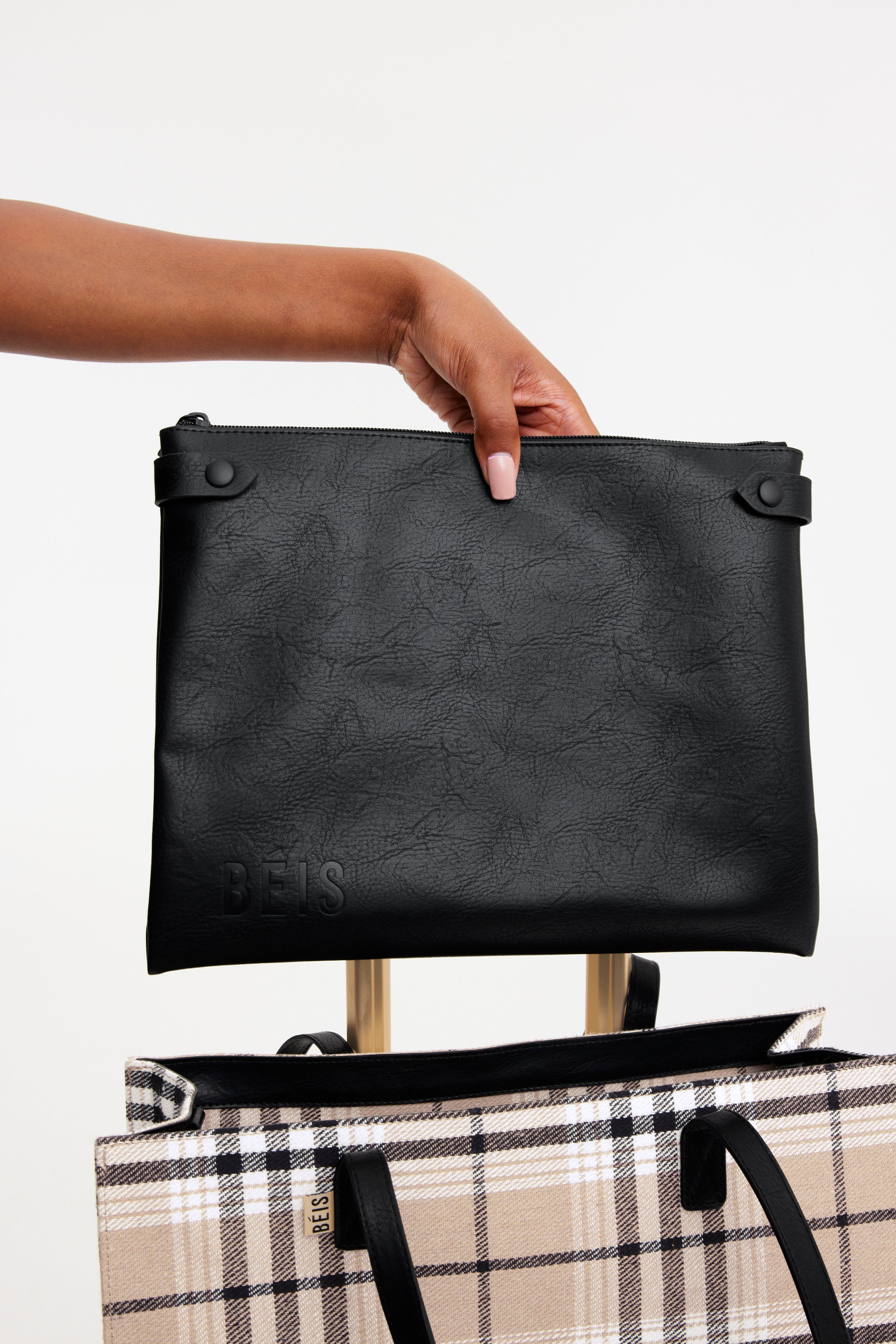 Stylish Plaid Work Tote Bag for Women - Professional Office Laptop Bag with Spacious Compartments | Perfect for Business Meetings, Commuting & Travel