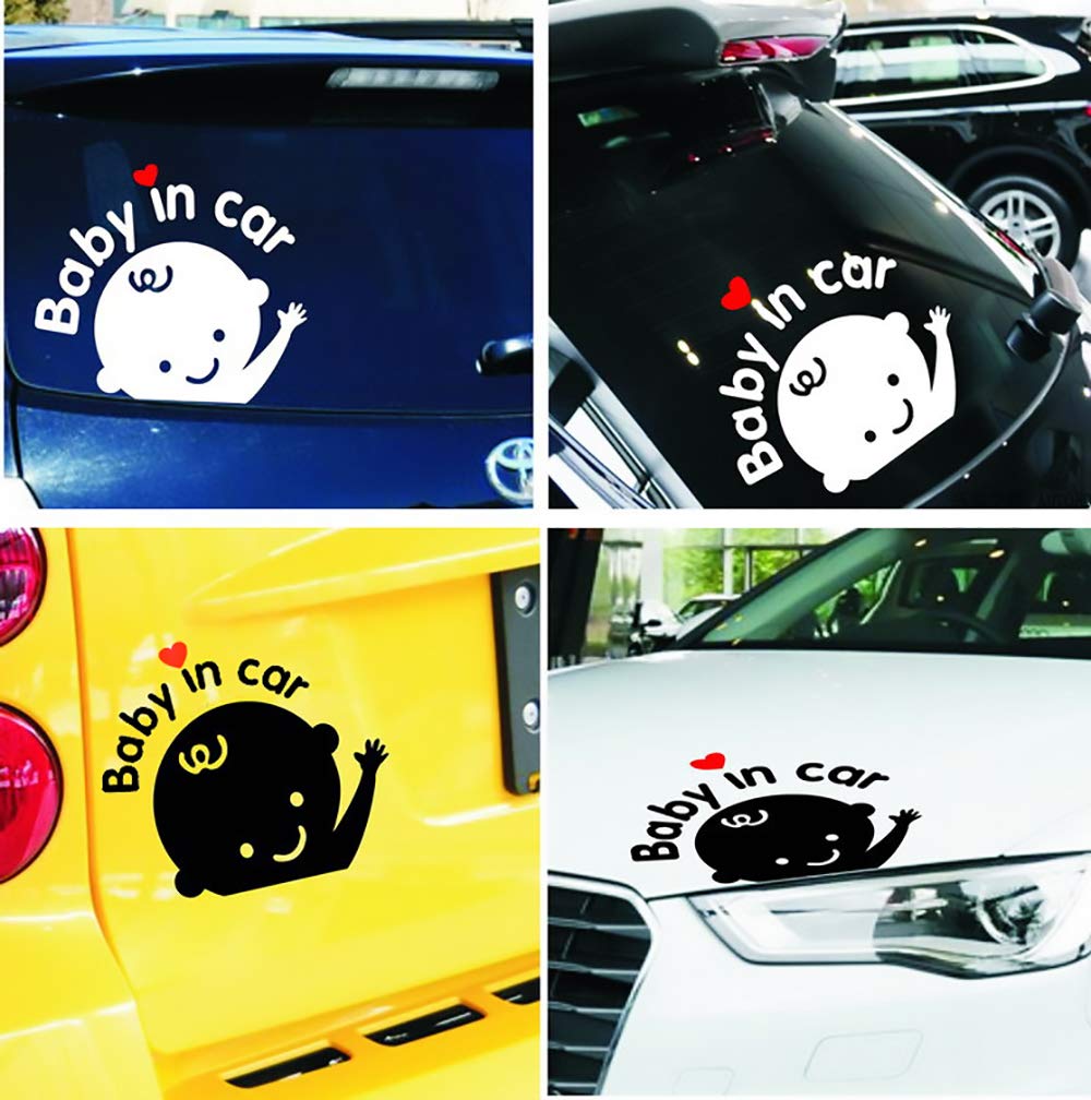 Funny Baby on Board Car Decal - Removable Reflective Waterproof Sticker for Baby Safety - Perfect for Family Cars, SUVs and Minivans - Great Gift for New Parents