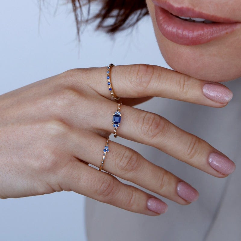 Stunning Blue Sapphire Ring for Women - 925 Sterling Silver Gemstone Jewelry - Perfect for Engagement, Wedding & Special Occasions