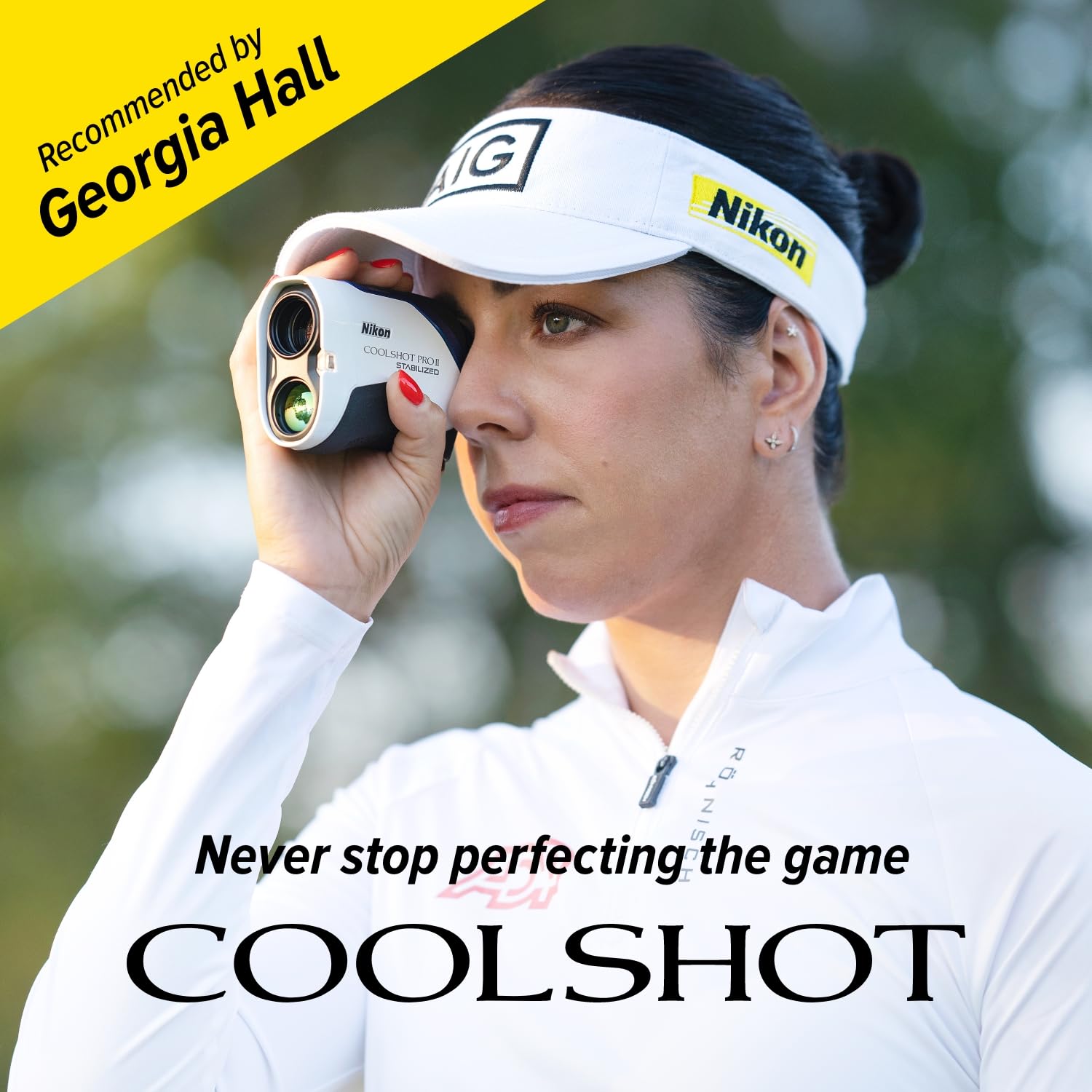 Nikon COOLSHOT 50i Golf Laser Rangefinder with Slope, Magnetic Mount & OLED Display | Tournament Legal Golf GPS Device | Perfect for Golfers, Hunters & Outdoor Enthusiasts