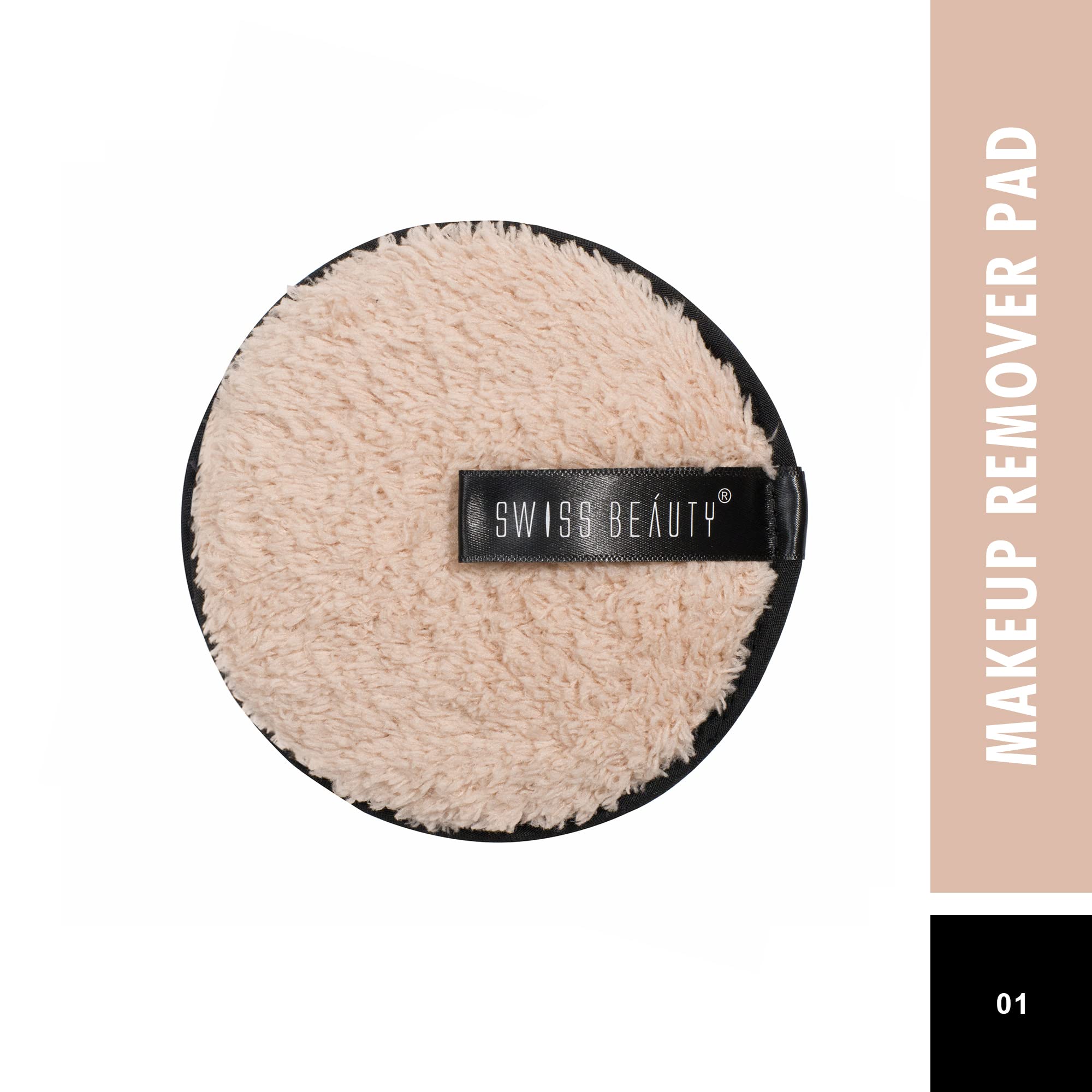 Swiss Beauty Reusable Makeup Remover Pads - Soft & Gentle Cleansing Pads for Face & Eyes | Eco-Friendly Makeup Wipes | Pack of 1 (8g) | Perfect for Travel, Daily Makeup Removal & Sensitive Skin Care