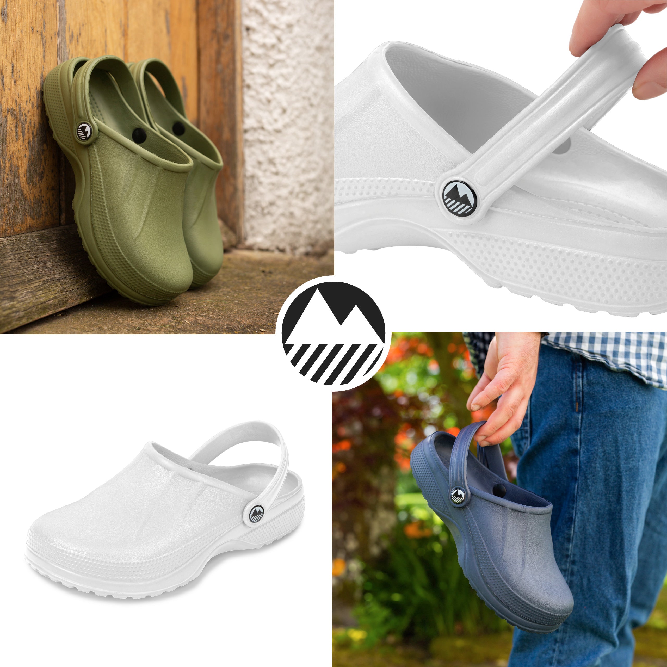 Men's Allonby Classic Garden Clogs - Wide Fit Comfortable Slip-On Shoes for Outdoor Work, Gardening & Beach Use