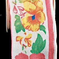 Sheer Peach Pink Pansies Print Wired Craft Ribbon - 1.5 Inch x 22 Yards for Gift Wrapping, Floral Arrangements & DIY Wedding Decorations