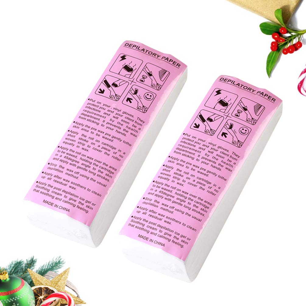 EXCEART 2 Packs Wax Strips for Hair Removal - Body Waxing Strips for Legs, Arms, Bikini & Face | Painless Epilator Wax Paper for Smooth Skin | Perfect for Home Waxing & Salon Use