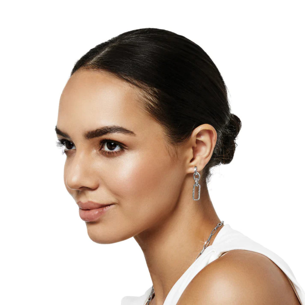 Brighton Illumina Lights Linx Post Earrings - Sparkling Crystal Stud Earrings for Women, Elegant & Stylish Jewelry Gift for Her - Perfect for Parties, Weddings & Everyday Wear