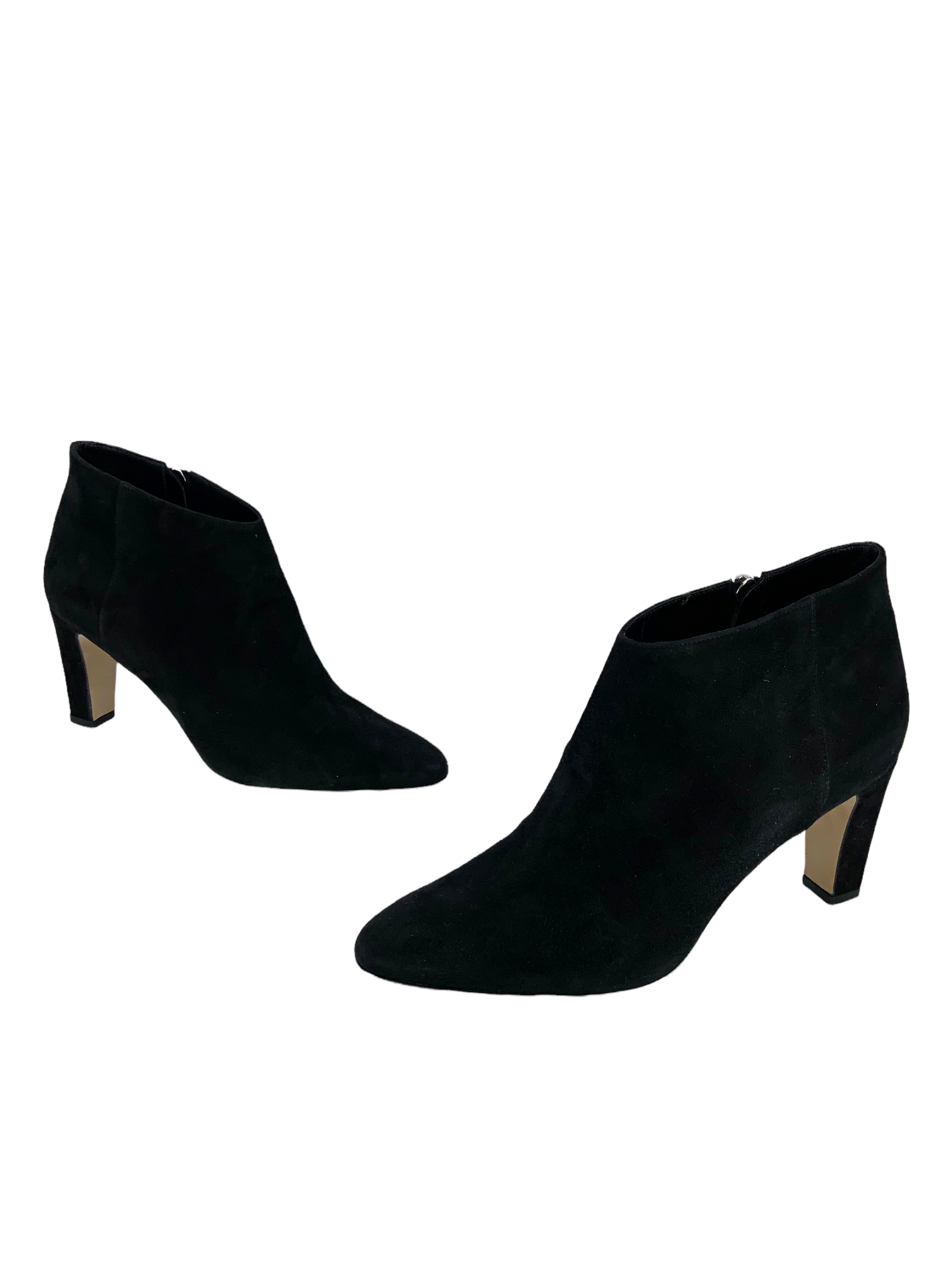 Manolo Blahnik Myconia Suede Ankle Boots Women's Size 8 - Comfortable & Stylish Fall/Winter Booties for Office, Party & Evening Wear