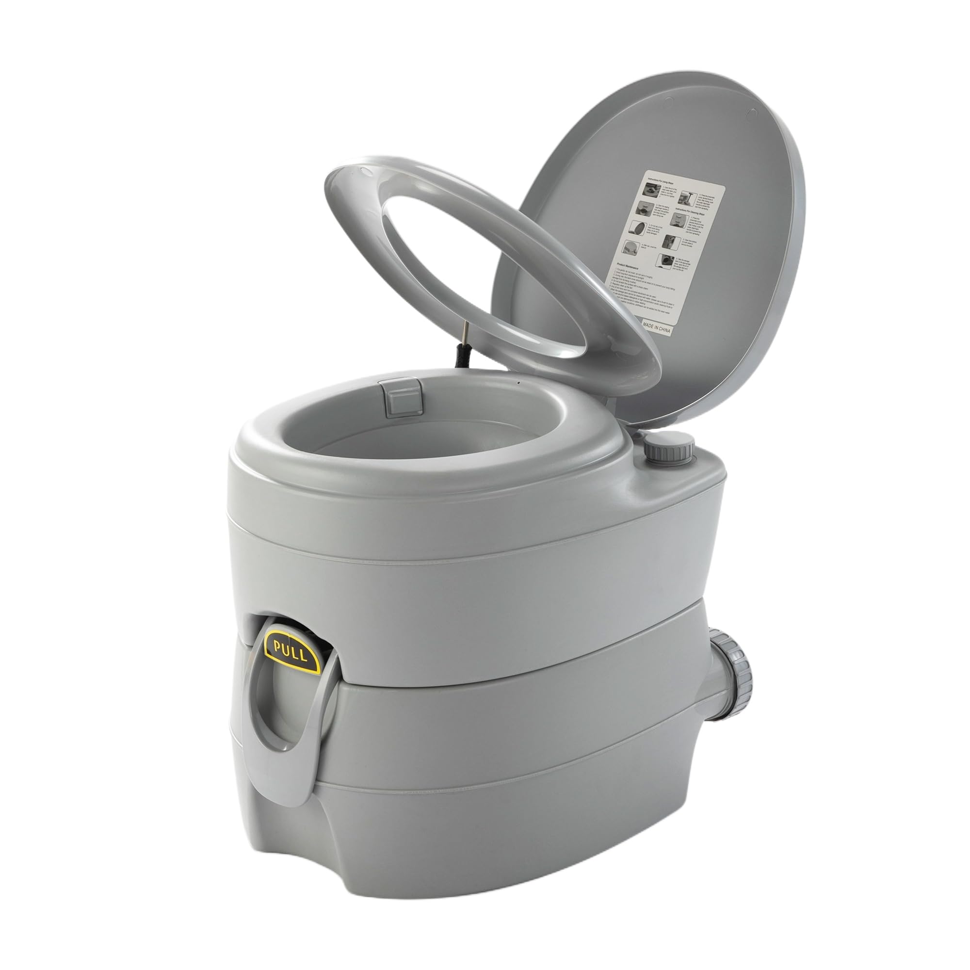 JAXPETY 5.3 Gallon Portable Camping Toilet with Detachable Holding Tank & Sealing Slide Valve - Compact Cassette Toilet for RV, Camping, Boating, Truck Travel & Home Medical Use | Ideal for Outdoor Adventures & Emergency Situations
