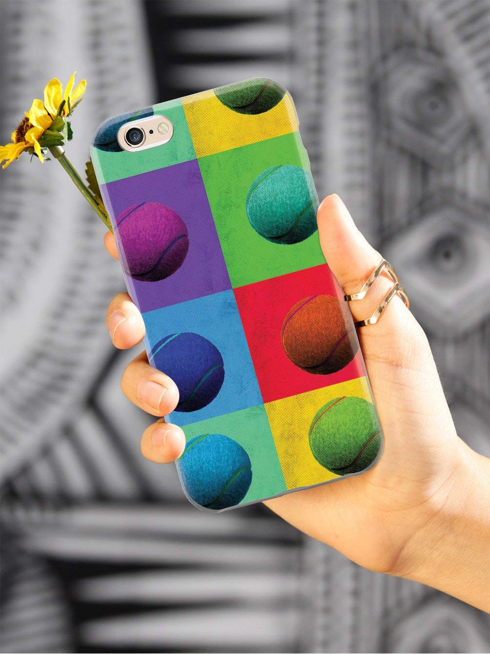 Inspired 3D Textured Protective Phone Case for Apple iPhone 12 - Pop Art Tennis Design - Shockproof & Scratch-Resistant Cover - Perfect for Sports, Travel & Everyday Use
