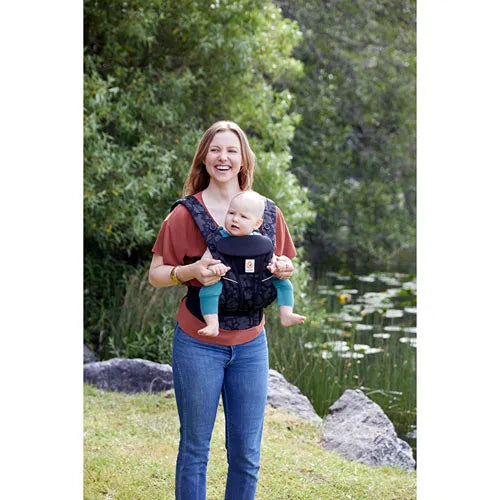 Omni Breeze Baby Carrier - Lightweight & Ergonomic Infant Carrier for Newborn to Toddler, Onyx Blooms Print - Perfect for Hiking, Shopping & Hands-Free Parenting