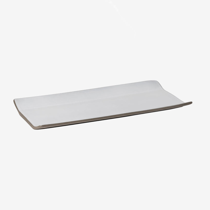 Costa Nova Coastland Rectangular Serving Plate Tray - Elegant Dinnerware for Entertaining, Buffets, and Home Decor