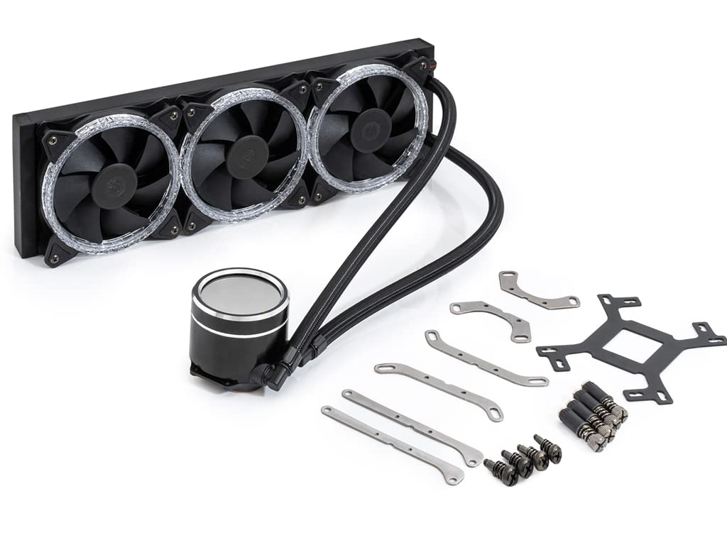 Bitspower Touchaqua Cyclops 360 All-in-One Liquid CPU Cooler with D-RGB Notos Xtal Fans, 360mm Radiator - High Performance Cooling for Gaming PCs, Workstations, and Overclocking (Model: BPTA-CYAIO360-NTX)