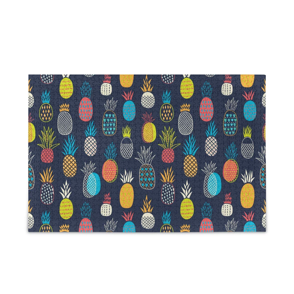 ALAZA 1000-Piece Colorful Pineapple Jigsaw Puzzle for Adults - Fun Brain Teaser & Home Decor for Living Room, Office, or Gift