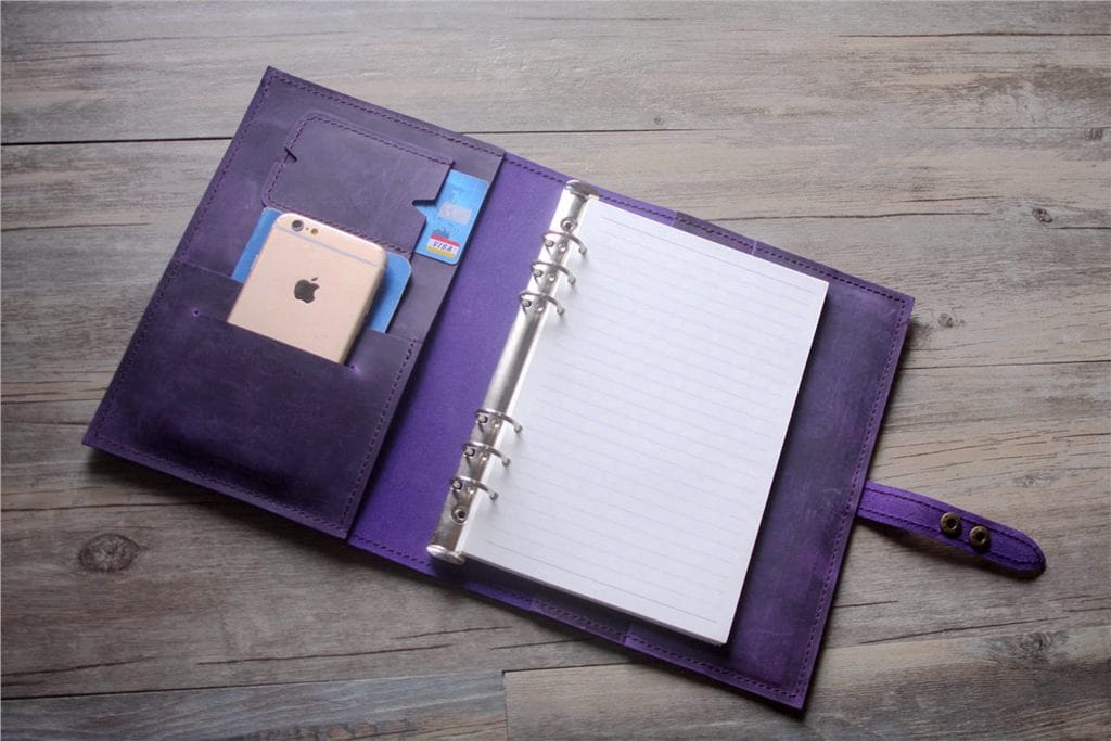 Personalized Engraved Purple Leather Travel Organizer Wallet - Perfect for Passport, Tickets & Credit Cards | Ideal for Business Trips & Vacations
