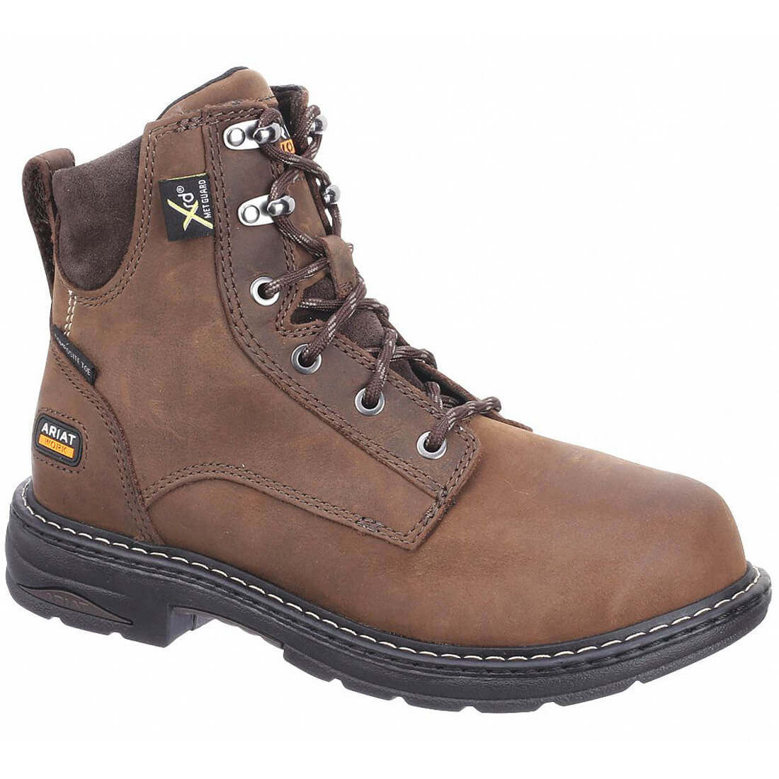 Casey 6 Women's MetGuard Composite Toe Work Boots - Safety Shoes for Women, Brown, ASTM F2413 Certified - Perfect for Construction, Warehouse & Industrial Work