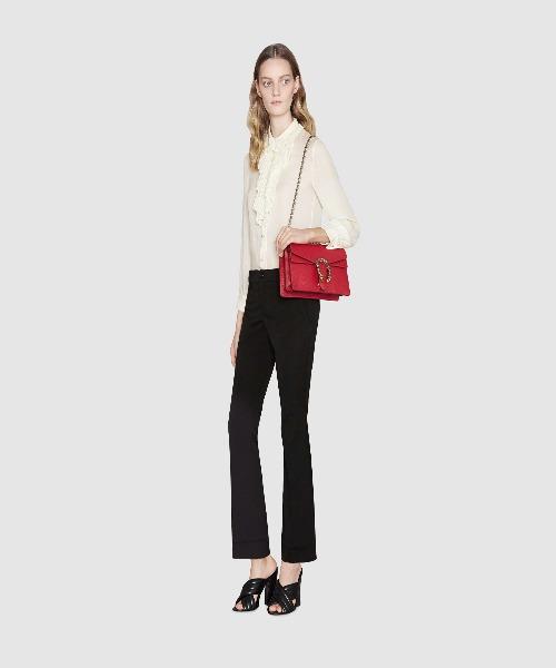 Gucci Dionysus Small Shoulder Bag in Hibiscus Red Leather - Luxury Crossbody Purse for Women, Perfect for Date Night & Evening Events