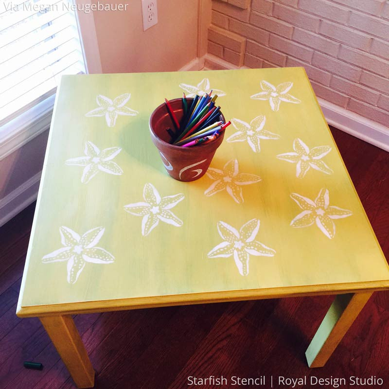 Starfish Wall Art Stencil Template - DIY Ocean Themed Home Decor for Beach House, Bathroom, Nursery & Coastal Living Spaces