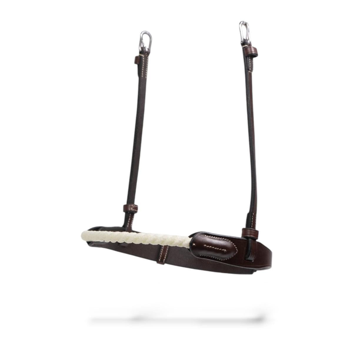 AJR Rope Noseband for Horses - Adjustable Leather Noseband for English Riding, Dressage & Show Jumping - Perfect for Equestrian Training and Competition
