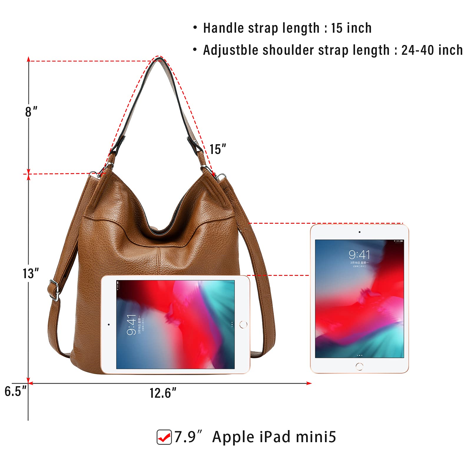 Women's Convertible Backpack Purse - Crossbody Shoulder Handbag in Brown | Fashionable & Functional for Work, Travel & Daily Use